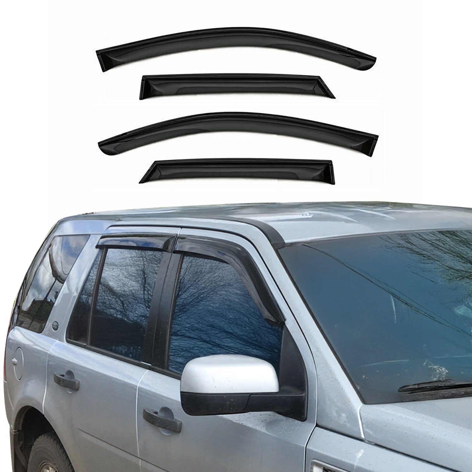 2012-2014 Chevrolet Orlando Window Visor Vent Rain Deflector 4Pcs Smoke