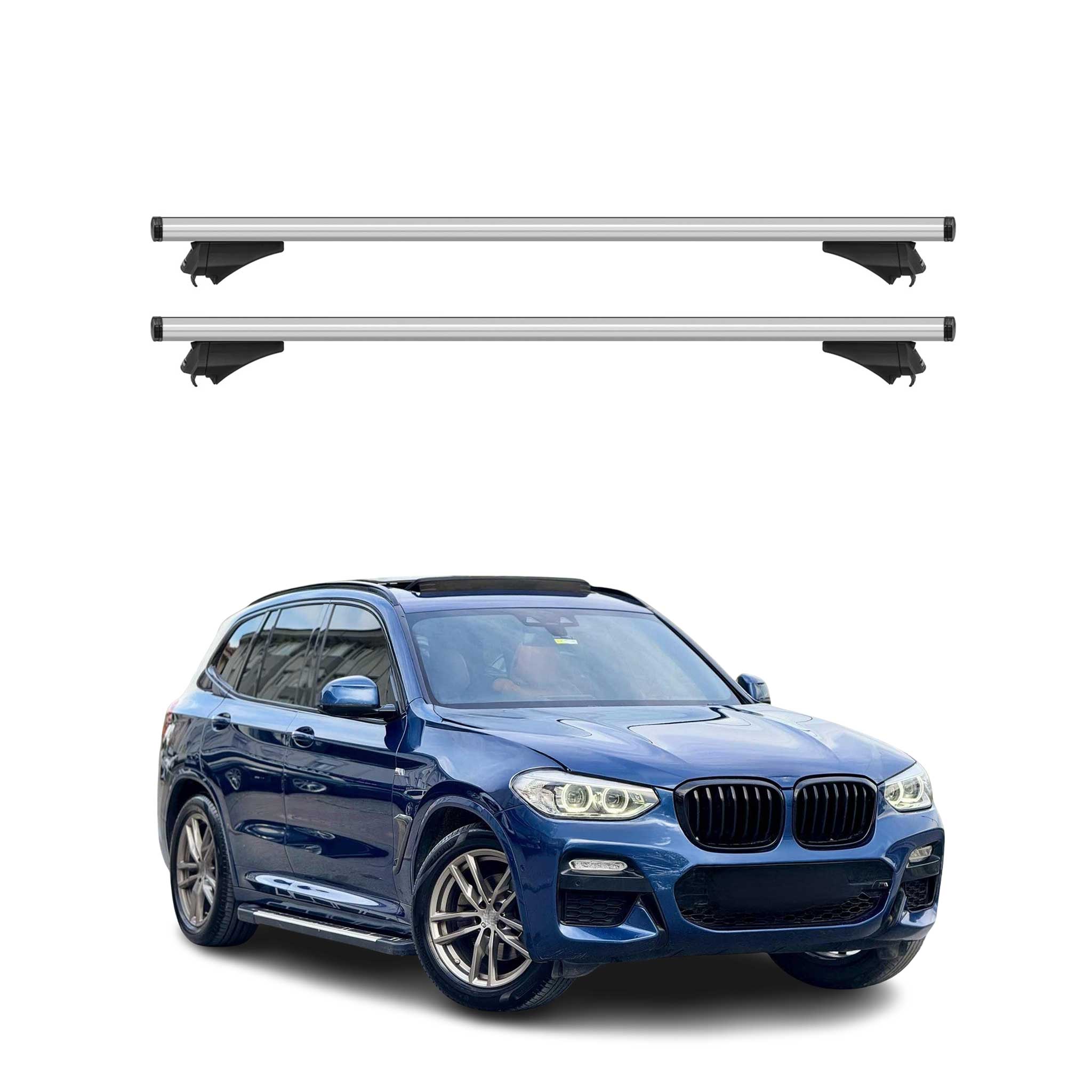 2018-2024 BMW X3 G01 Roof Rack Cross Bars Silver