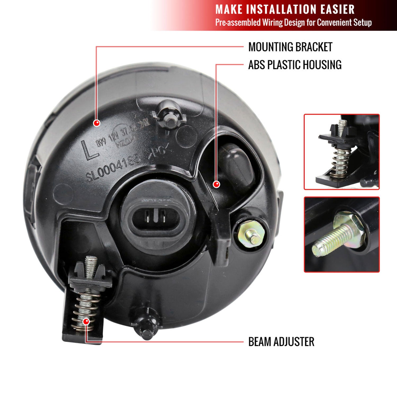 2004-2015 Nissan Titan/ 2005-2007 Armada Bumper Fog Lights Chrome/Smoke Lens