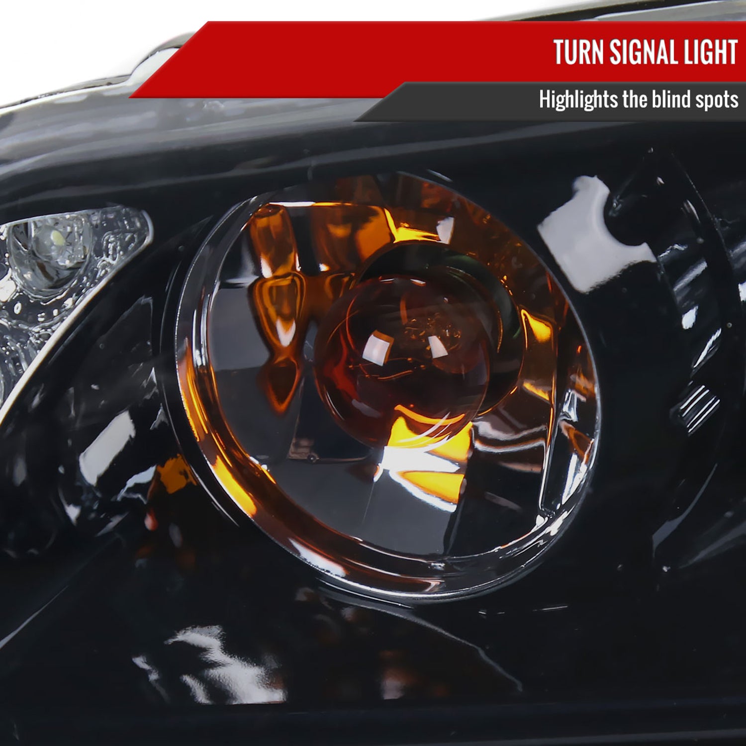 1997-2003 Pontiac Grand Prix Dual Halo Projector Headlights Glossy Black/Smoke