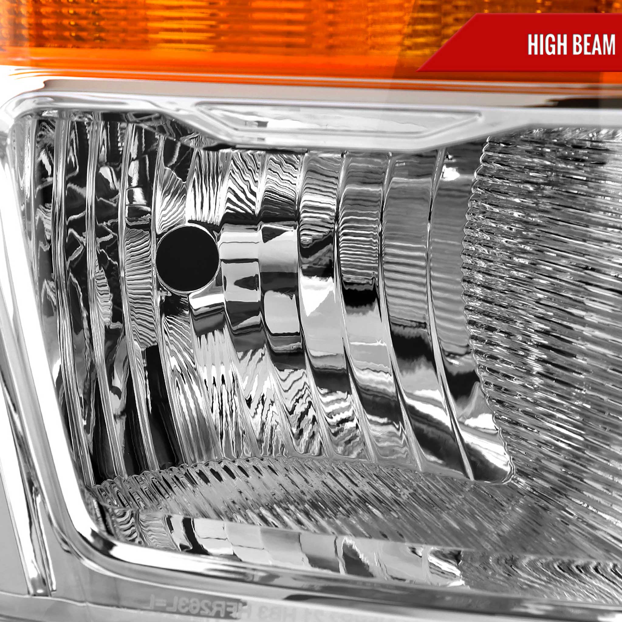 For Ford F-150 2021-2023 Factory Style Headlight Chrome Housing Clear Lens Passenger Side Only
