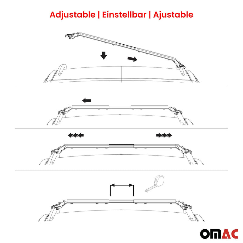 2010-2015 Hyundai Tucson Roof Rack Cross Bars Silver