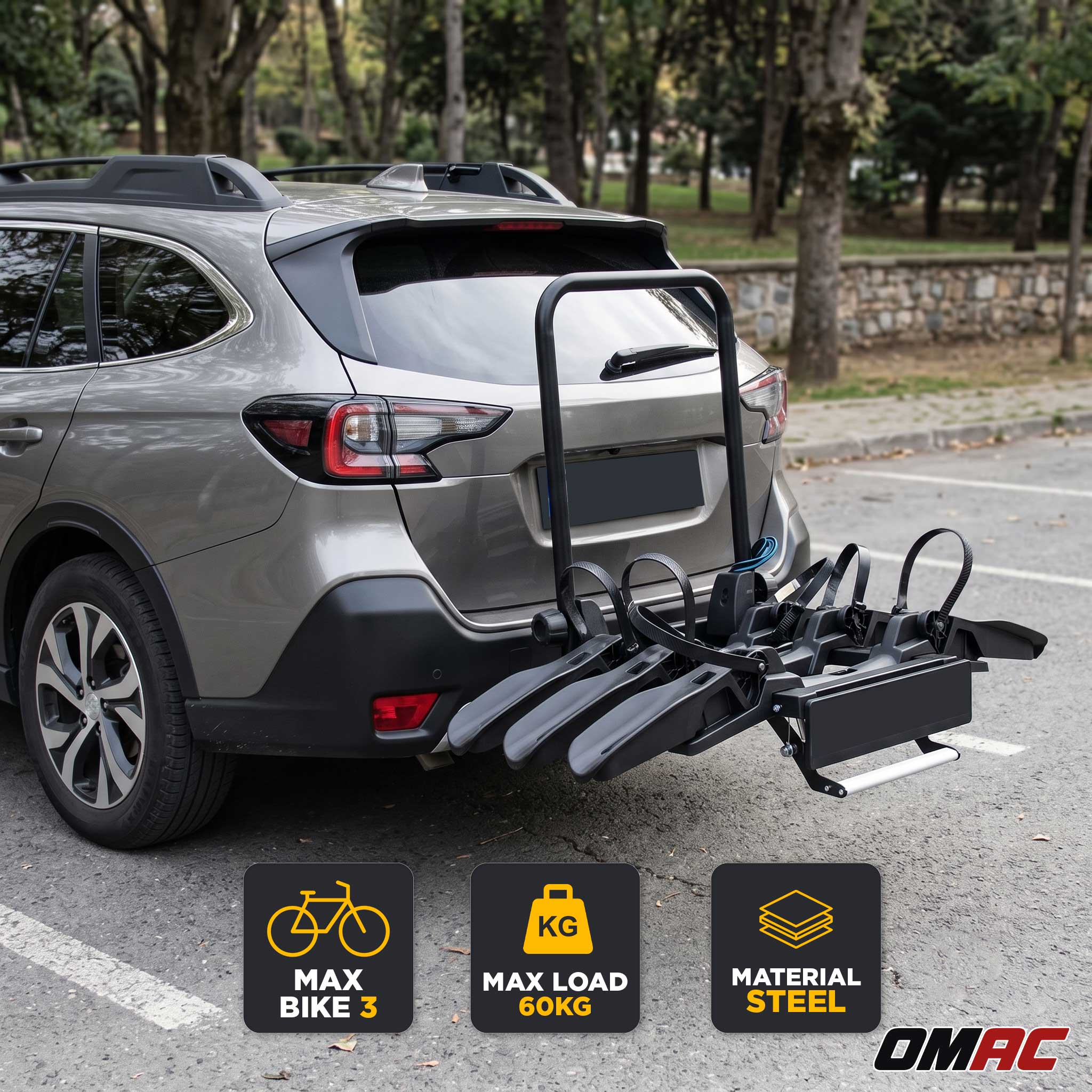 G3 Hitch Bike Rack Steel 3 Bikes 132.3lb E-Bike/MTB