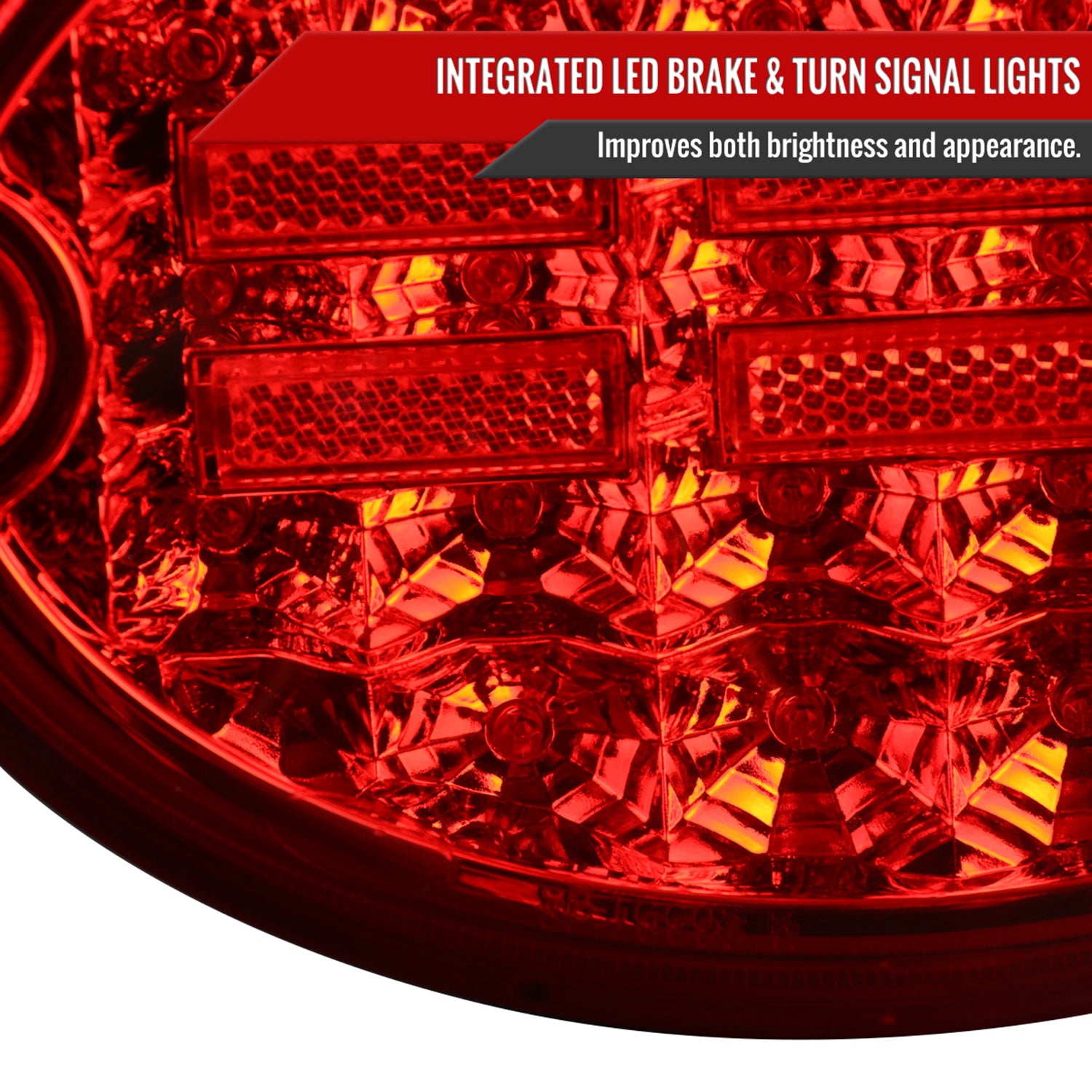 1997-2004 Chevrolet Corvette C5 LED Tail Lights Chrome Housing/Red Lens