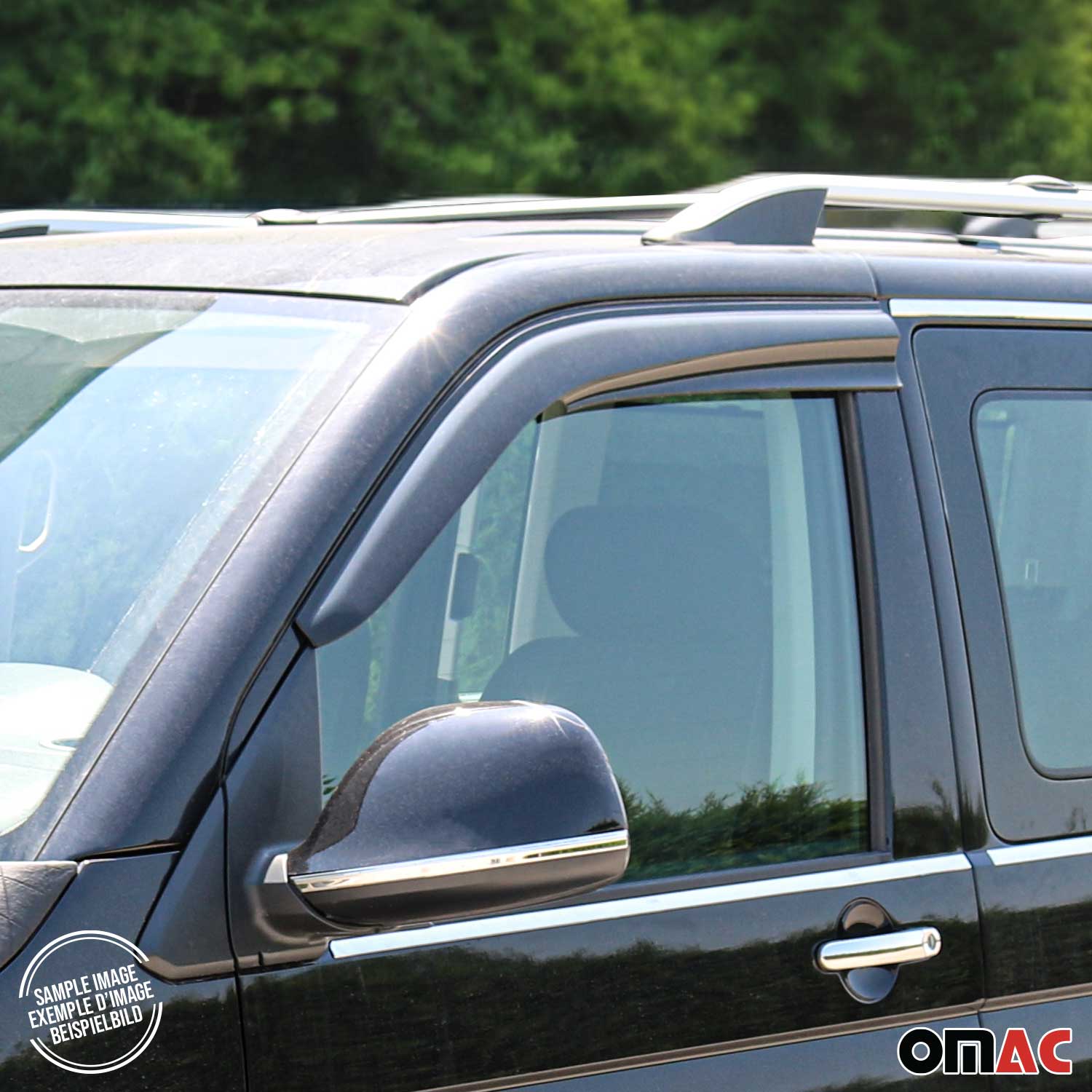 2019-2026 Mercedes Sprinter W907 910 Bug Shield Deflector & Window Visor Kit 3Pcs Smoke