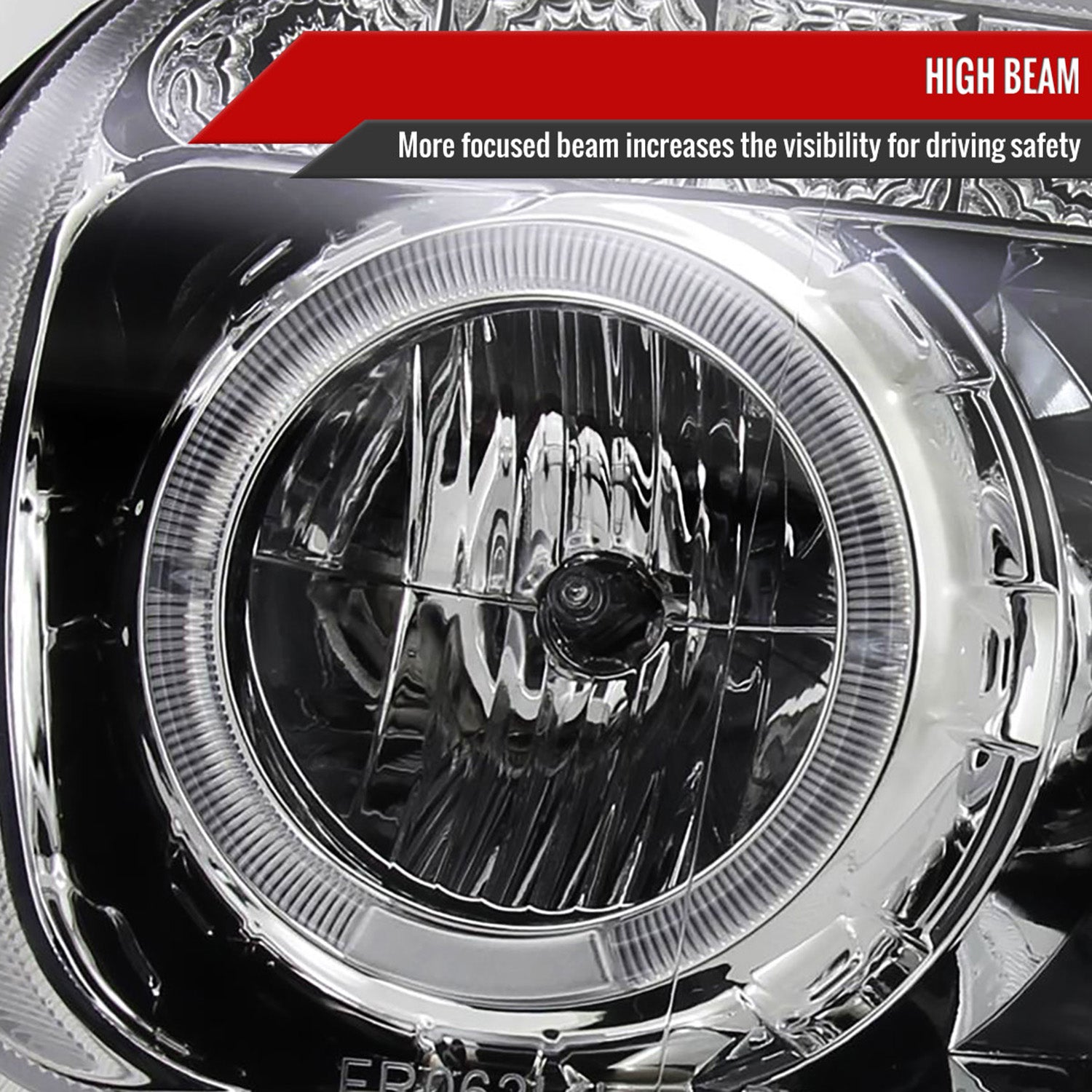 2005-2007 Ford Escape Dual Halo Projector Headlights SMD LED Light Chrome