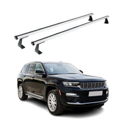 Roof Rack Cross Bars for Jeep Grand Cherokee V 2021-2026 165Lbs Alu Silver 2Pcs