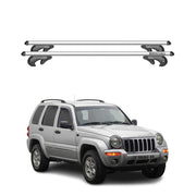 2002-2007 Jeep Liberty Roof Rack Cross Bars Silver