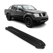 2005-2021 Nissan Frontier Running Boards Side Steps Silver & Black