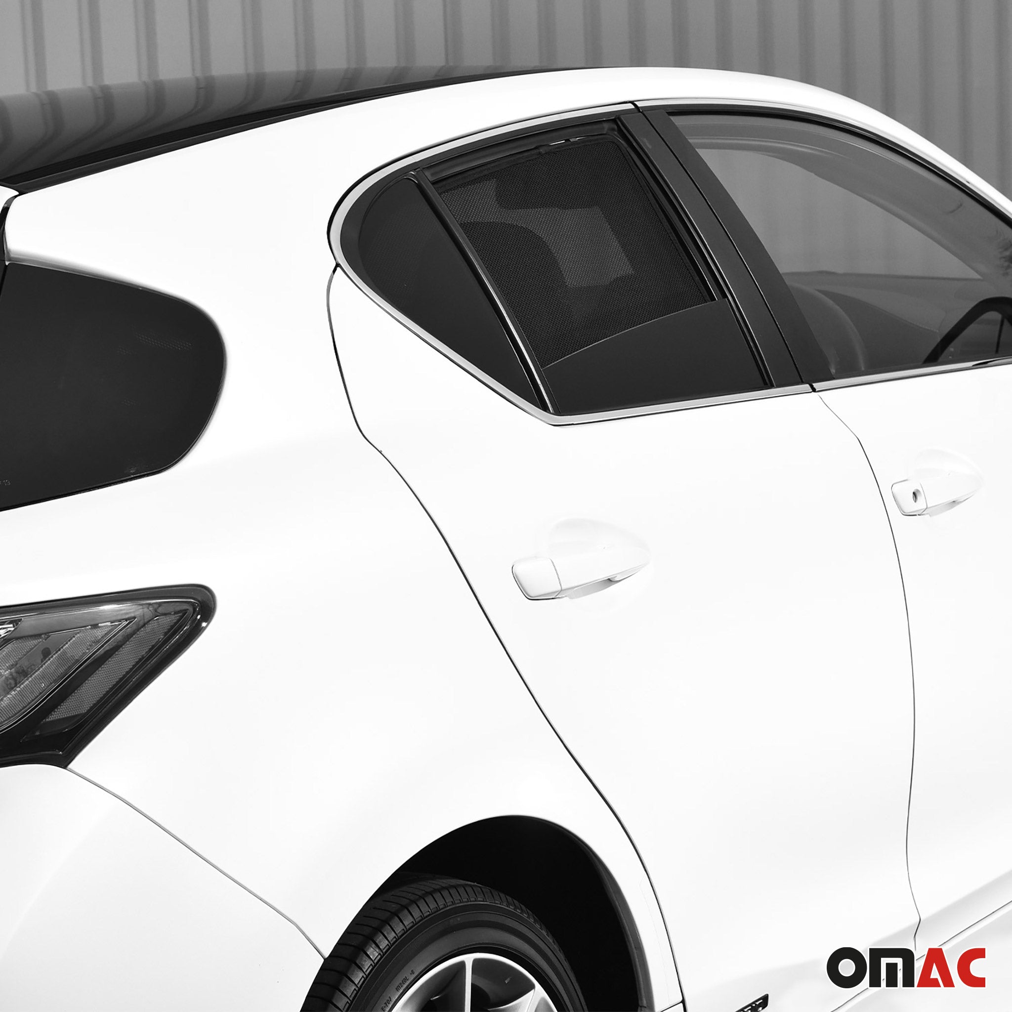 2011-2017 Lexus CT 200h Side Rear Window Curtain Mesh Black 2Pcs