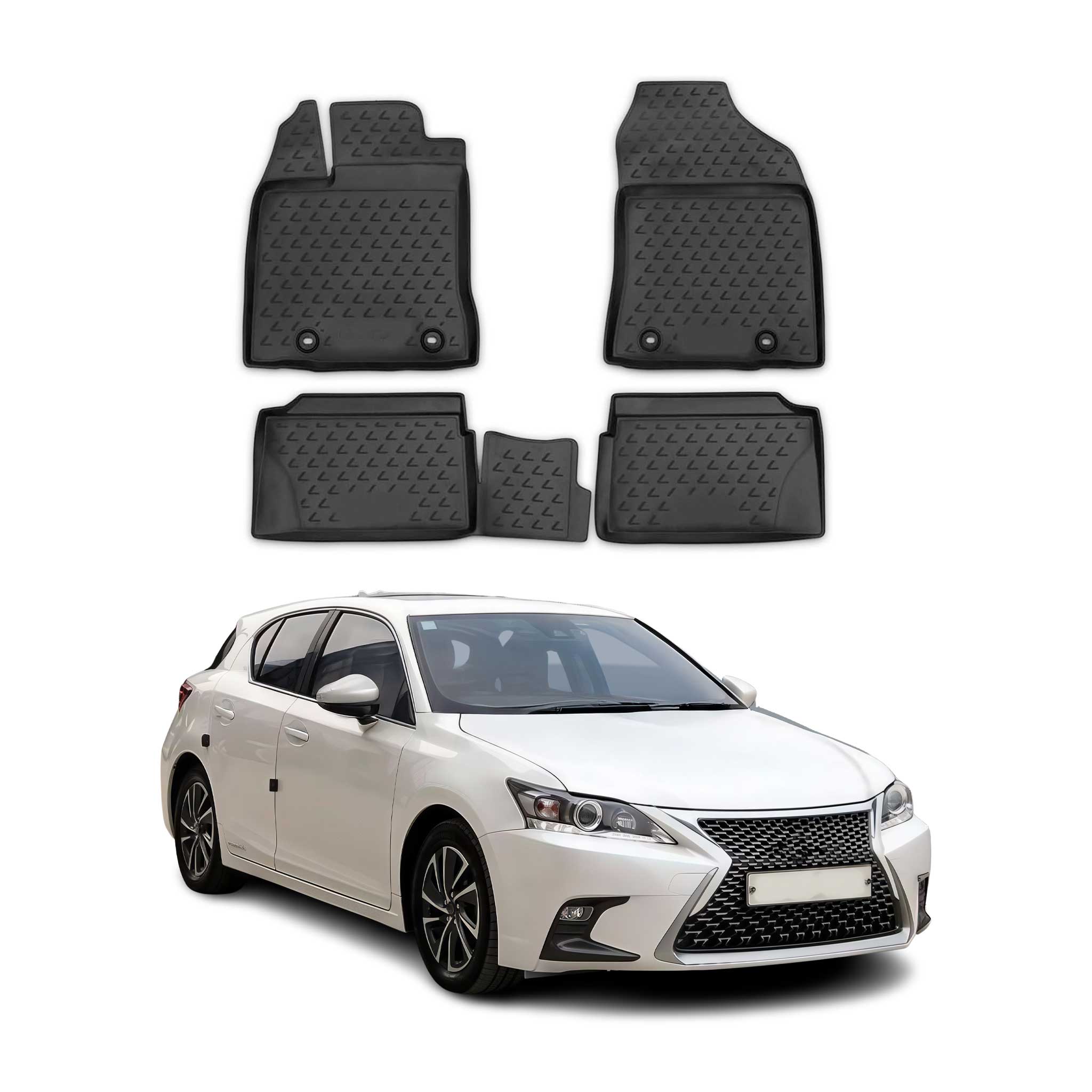 2011-2017 Lexus CT 200h Floor Mats Liners Full Set All Weather Black