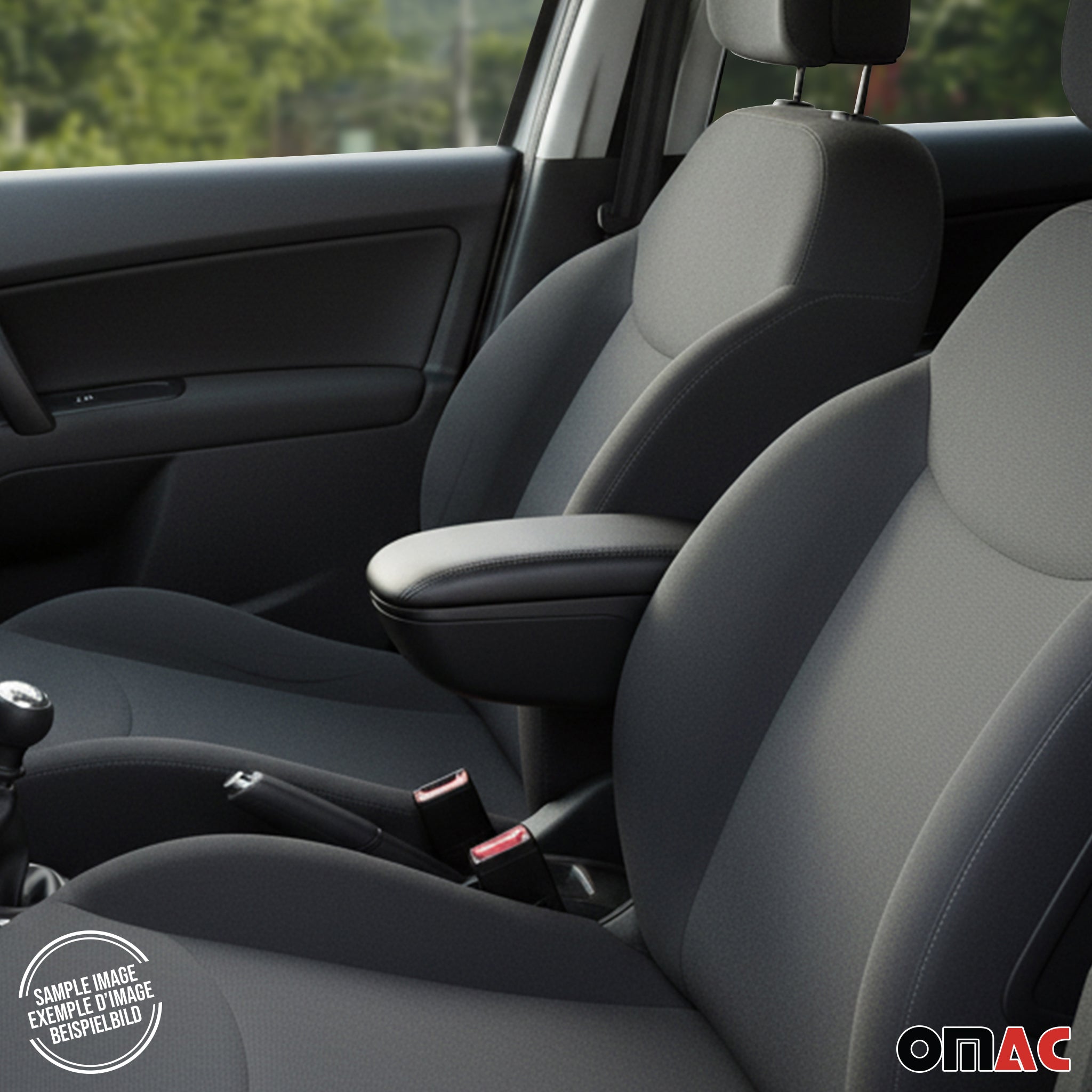 2010-2013 Ford Transit Connect Black Center Console Armrest Plastic Leather