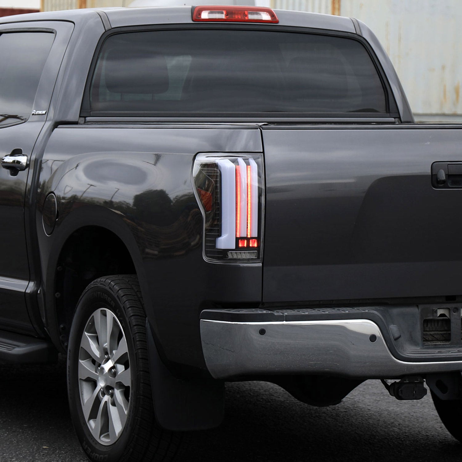 2007-2013 Toyota Tundra Sequential White LED Bar Tail Lights Matte Black/Clear