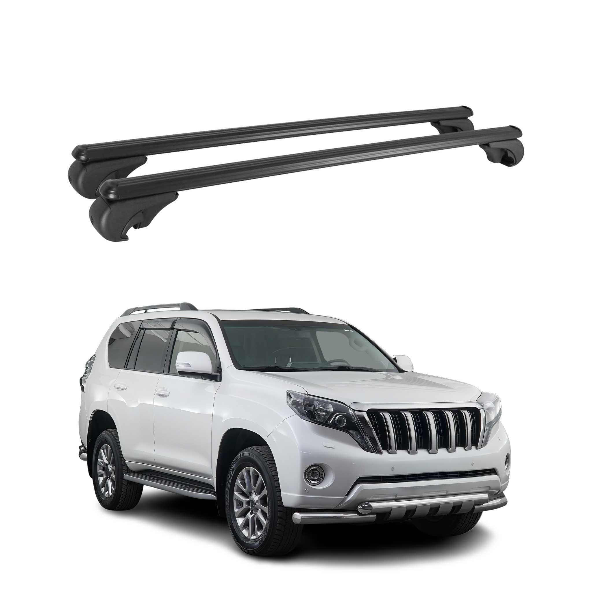 2008-2011 Toyota Land Cruiser Roof Rack Cross Bars Black