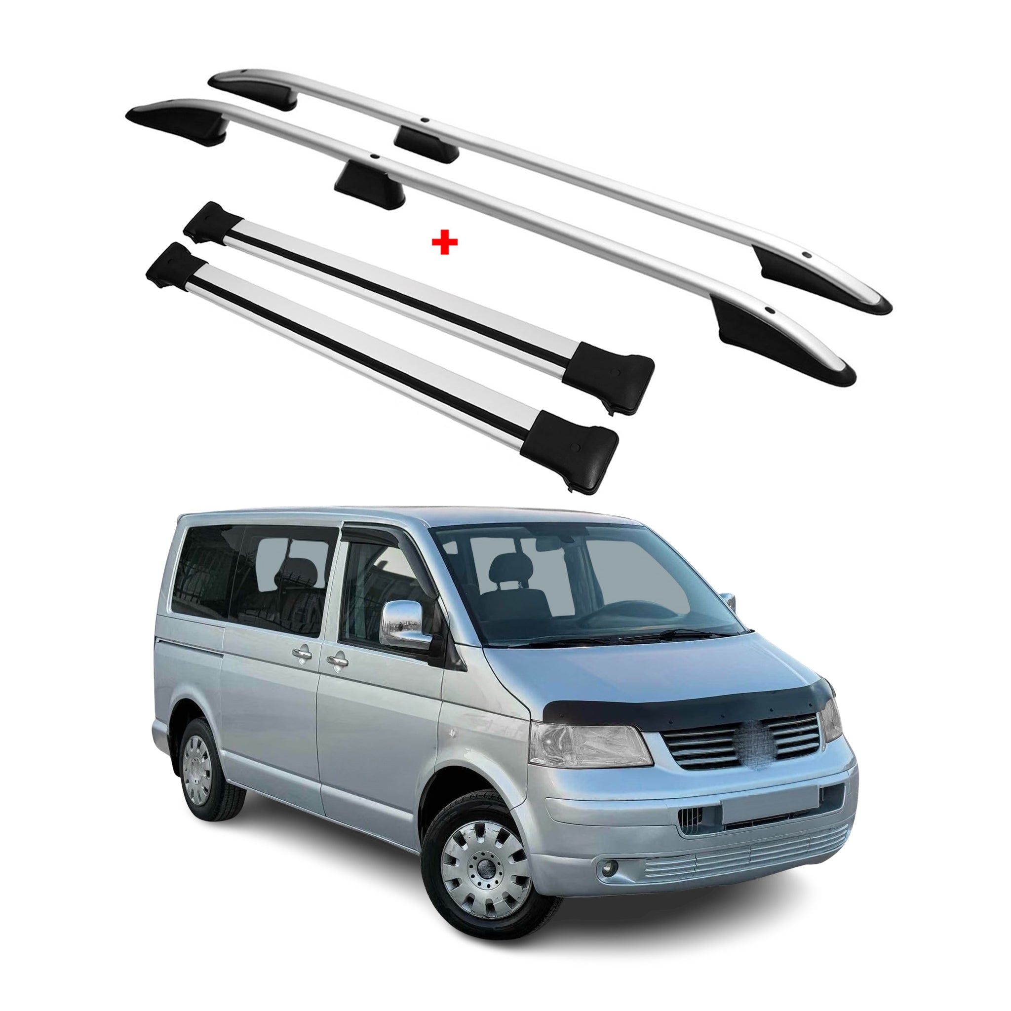2003-2021 VW T5 T6 Transporter Roof Racks & Roof Rack Rails Silver
