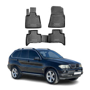 2000-2006 BMW X5 E53 Floor Mats Liners Full Set All Weather Black
