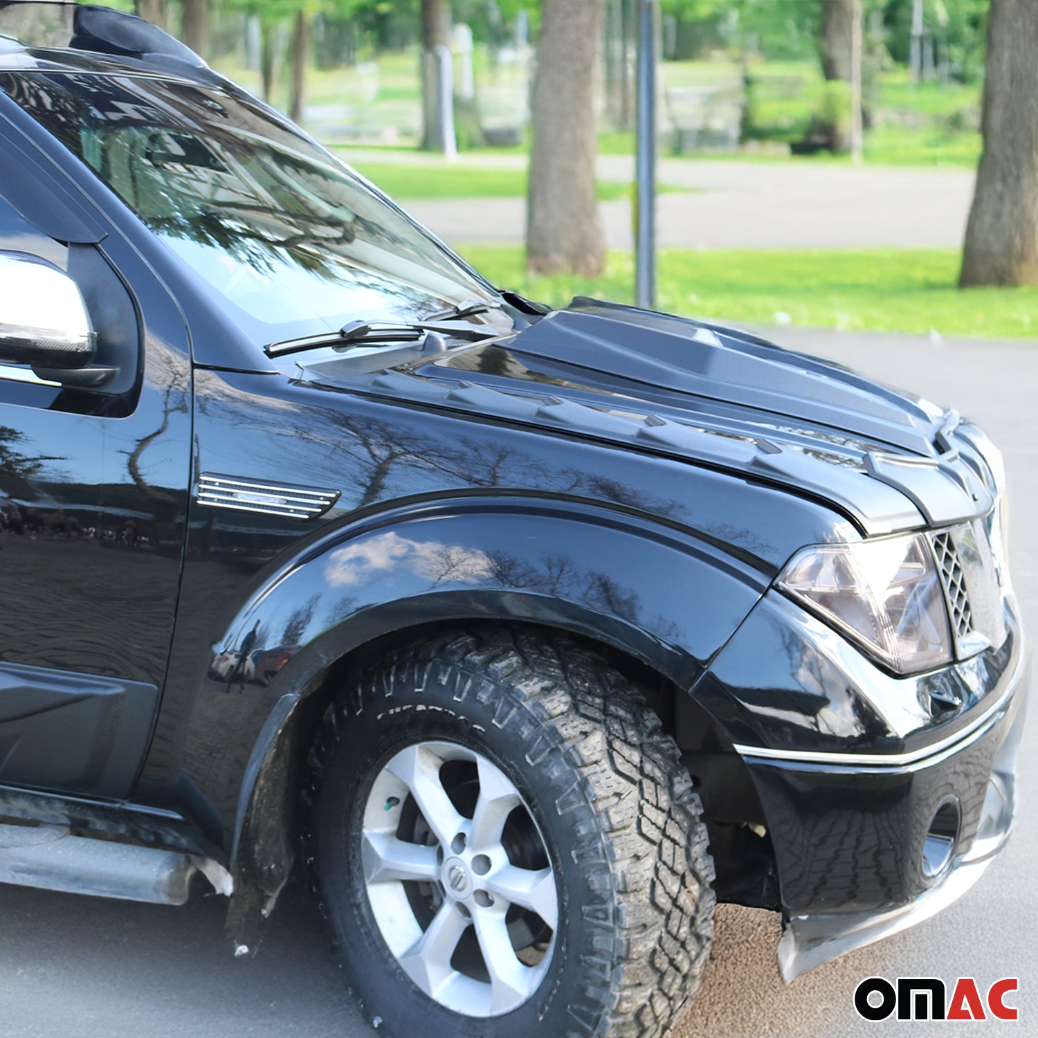 2005-2021 Nissan Frontier Front Bug Shield Hood Deflector 3Pcs