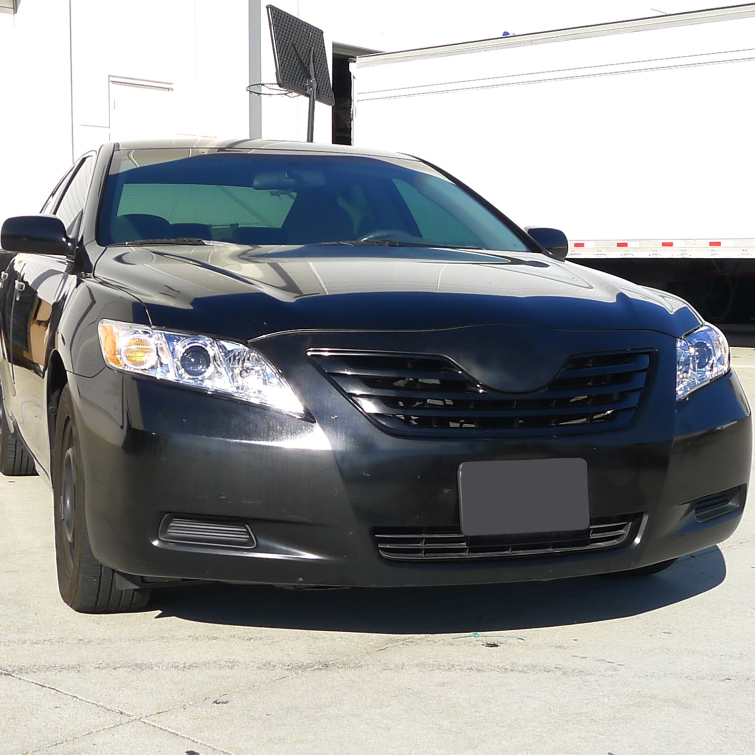 2007-2009 Toyota Camry Projector Headlights w/ Amber Reflectors Chrome/Clear