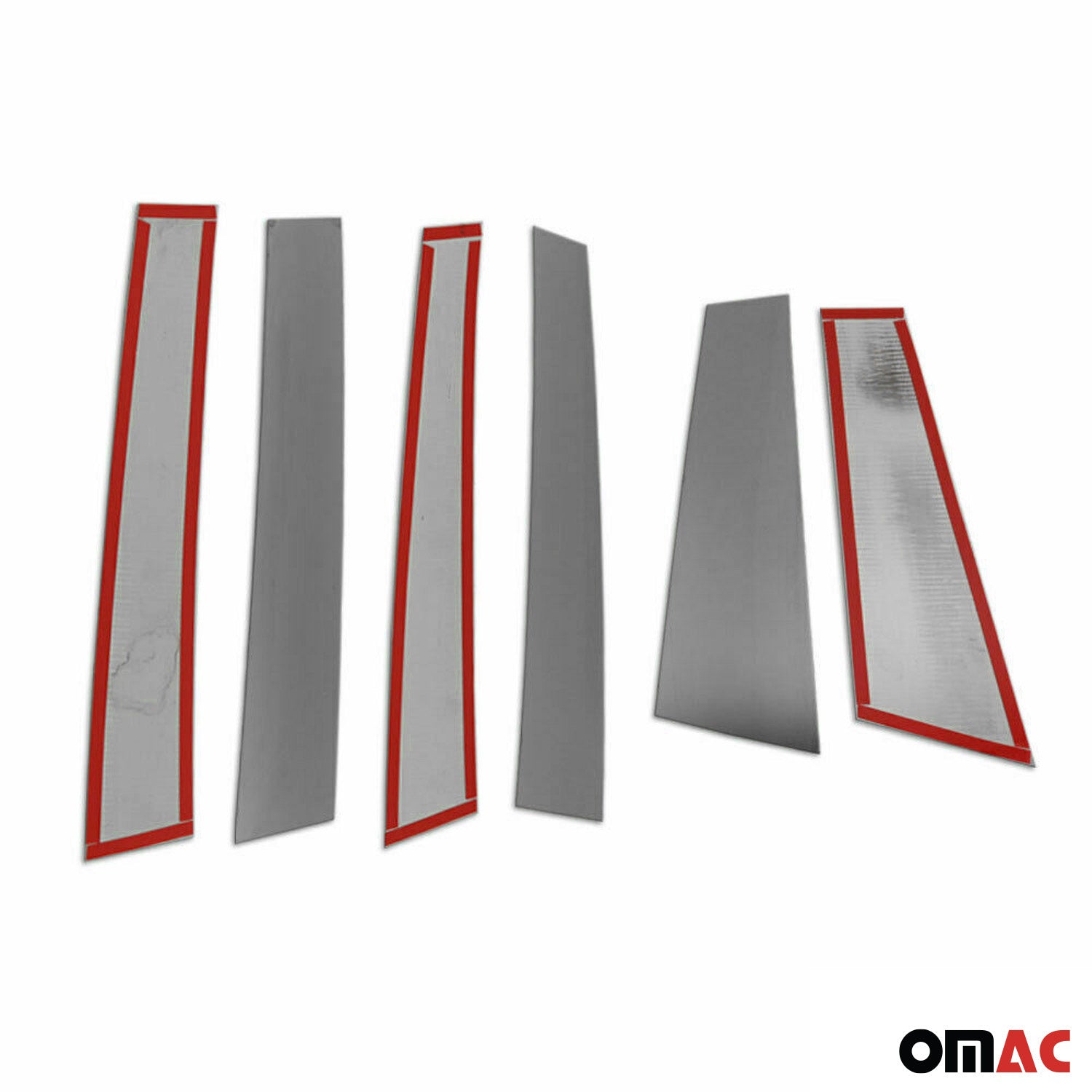 2015-2024 Jeep Renegade Window B Pillar Posts Door Trim Cover Steel Dark 6x