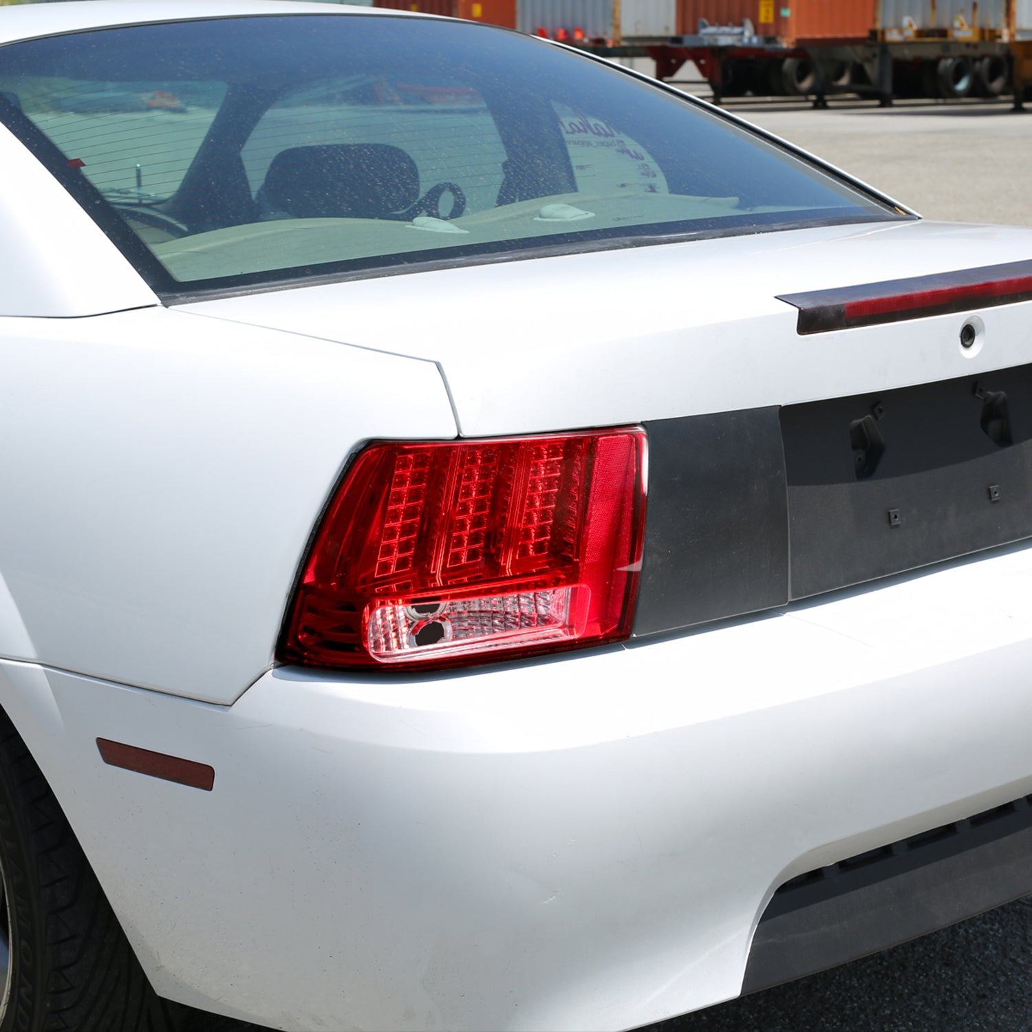 1999-2004 Ford Mustang Sequential LED Tail Lights - RS Chrome/Red Lens