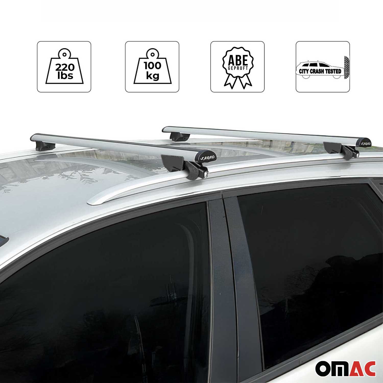 2018-2024 BMW X3 G01 Roof Rack Cross Bars Silver