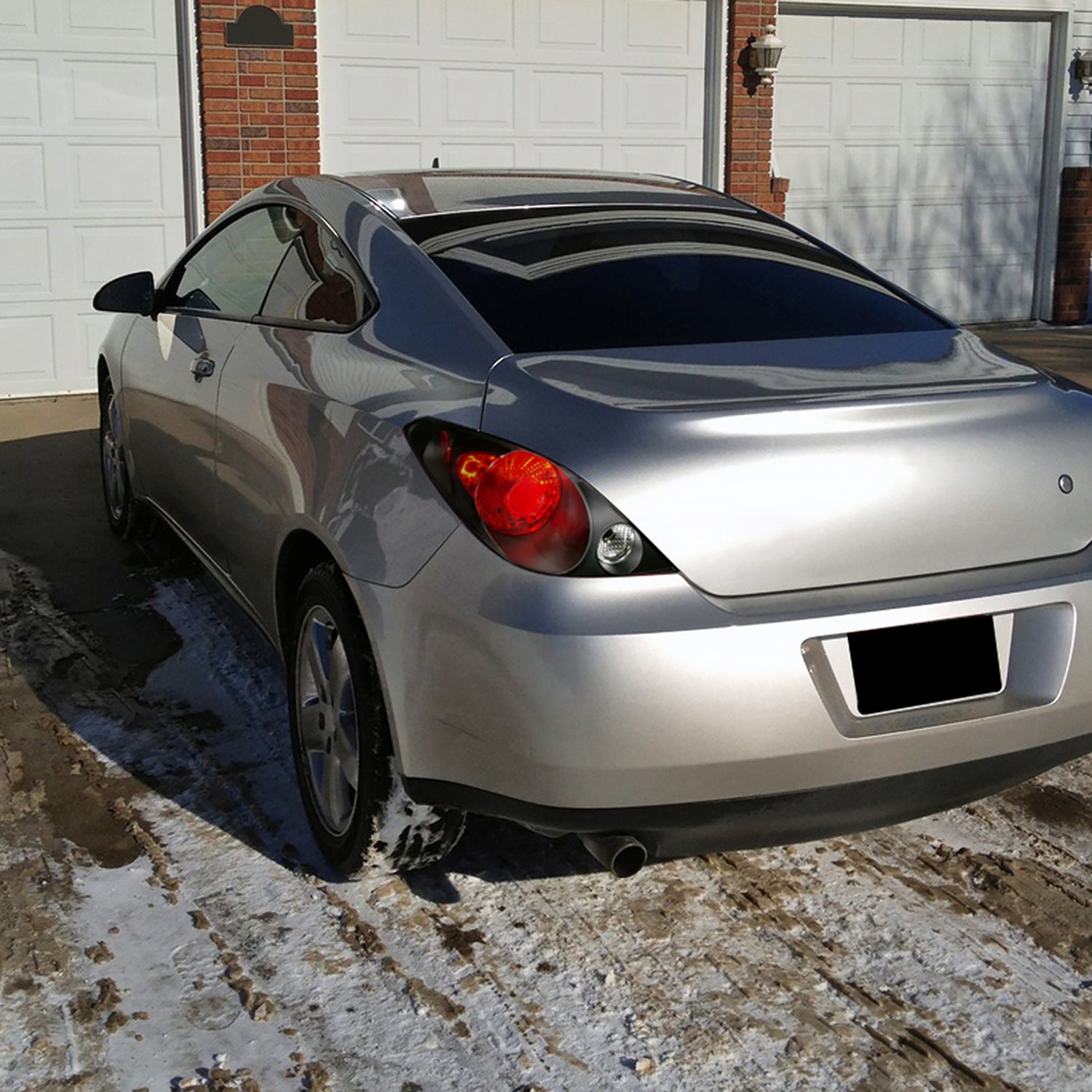 2005-2010 Pontiac G6 Coupe Tail Lights Matte Black Housing/Clear Lens