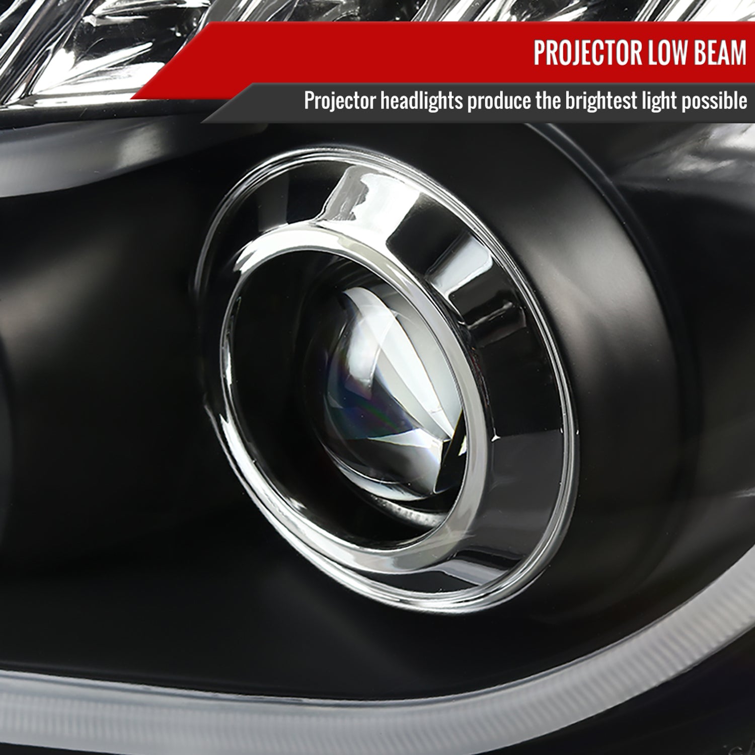 2008-2012 Chevy Malibu LS LT LTZ Hybrid LED Headlights LED Signal Lights Black