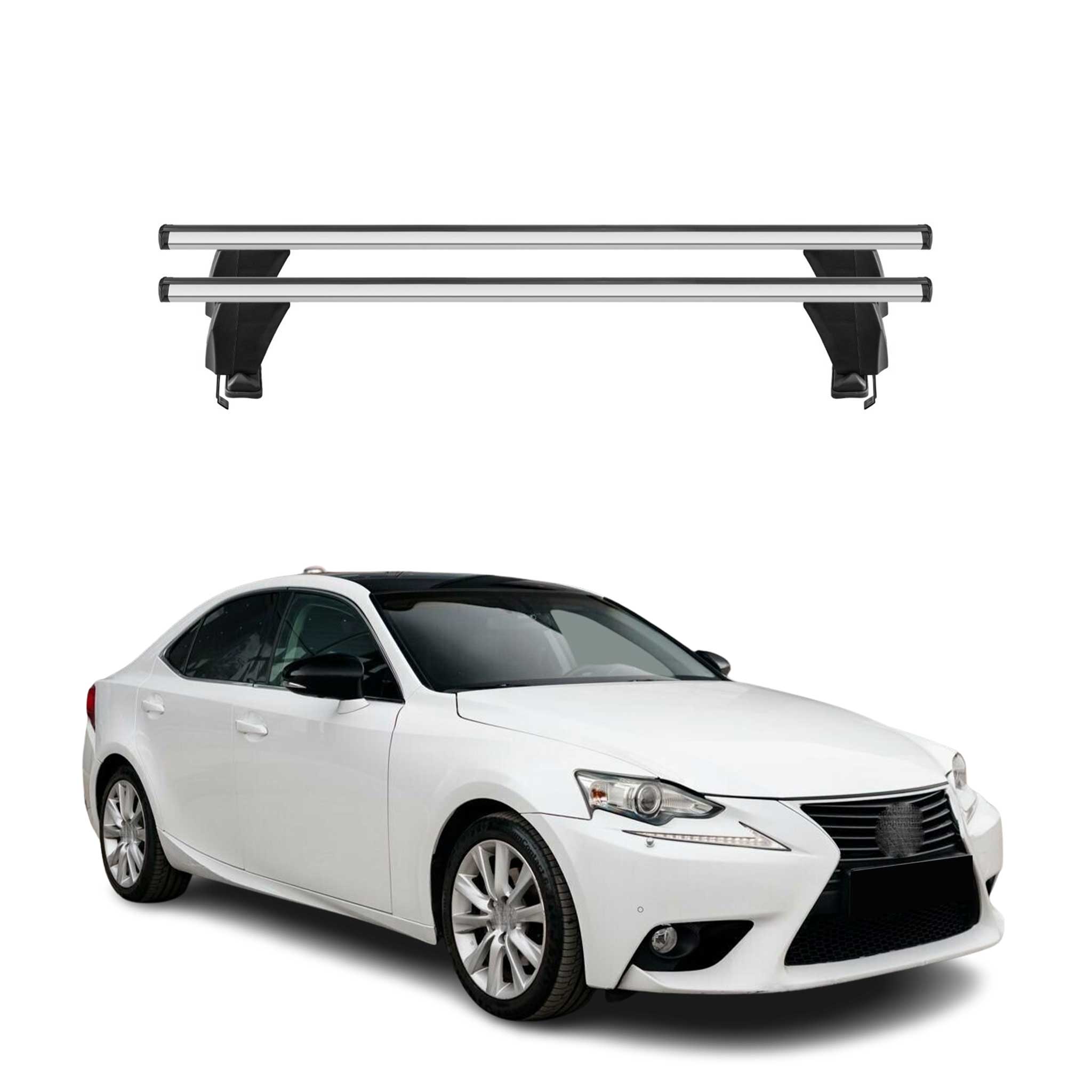 2014-2024 Lexus Is Roof Rack Cross Bars Silver