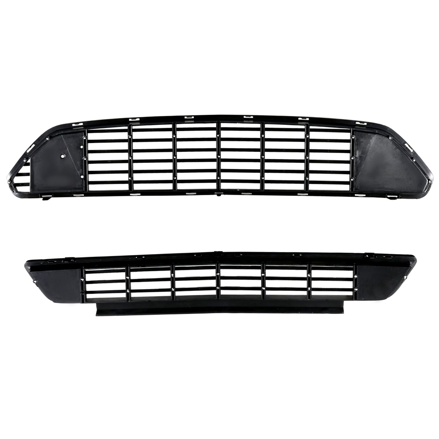 2015-2017 Ford Mustang Black ABS California Edition Upper & Lower Grille - 2PC