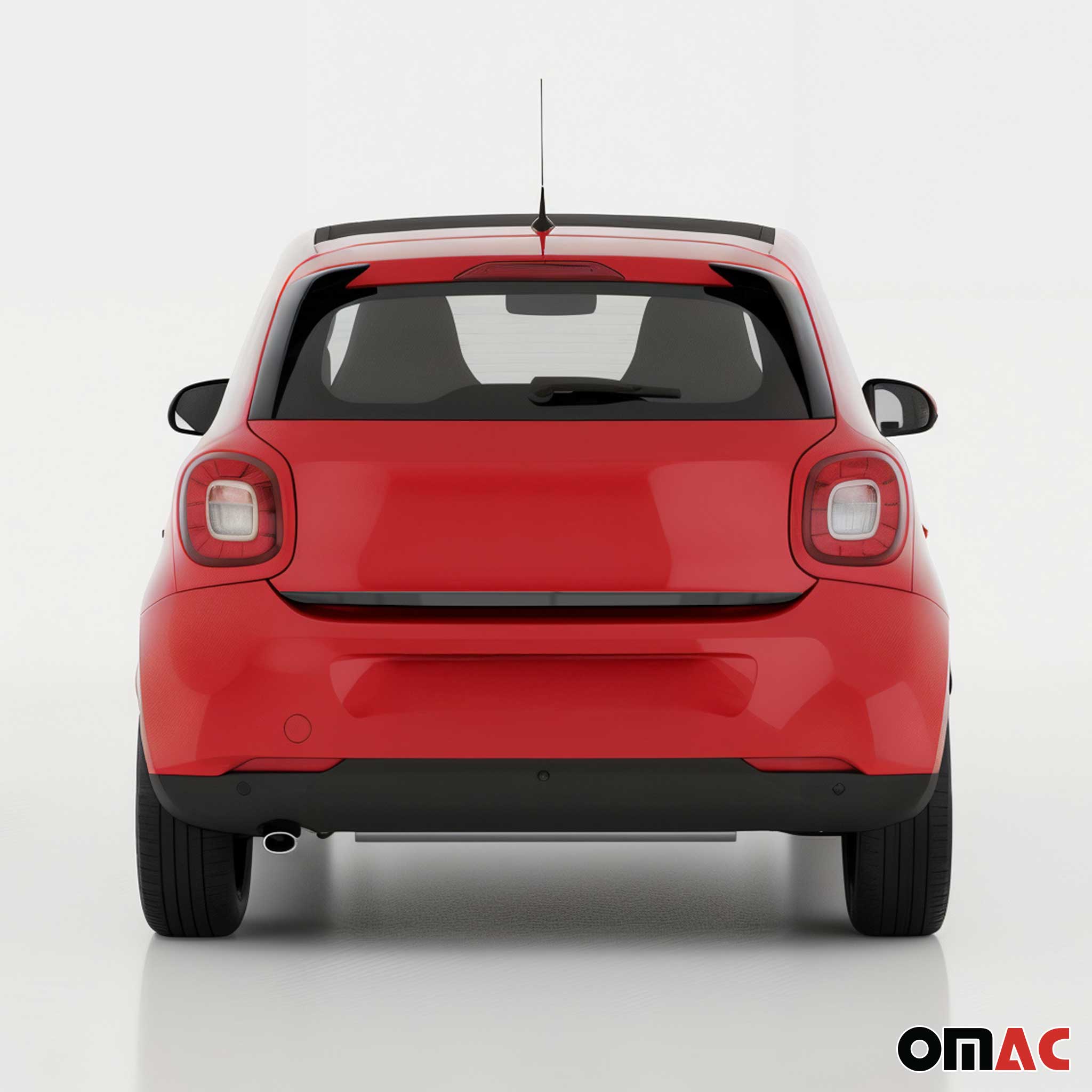 2016-2017 Smart ForTwo Rear Trunk Molding Trim Stainless Steel Dark 1Pc