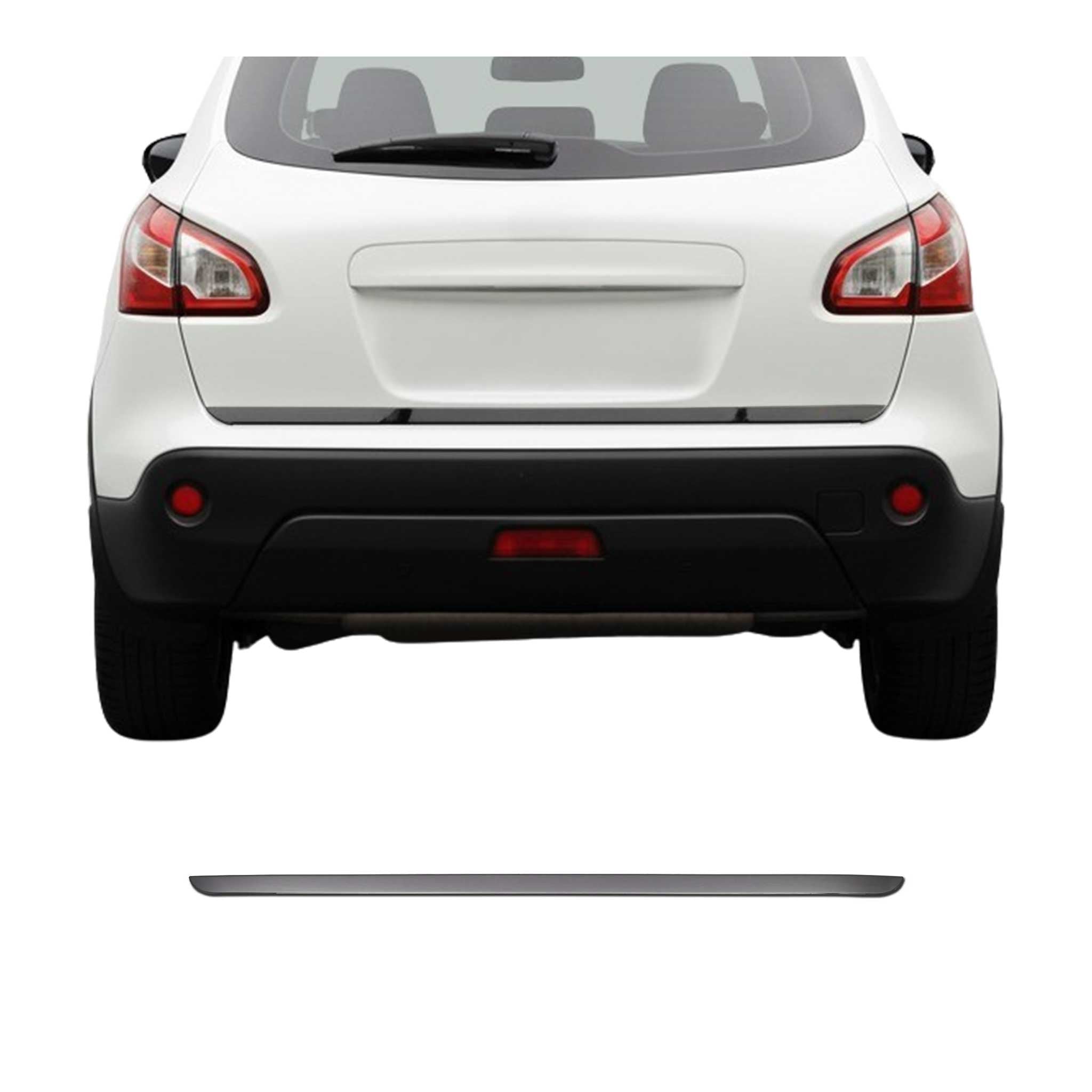 2017-2022 Nissan Rogue Sport Rear Trunk Molding Trim Stainless Steel Dark