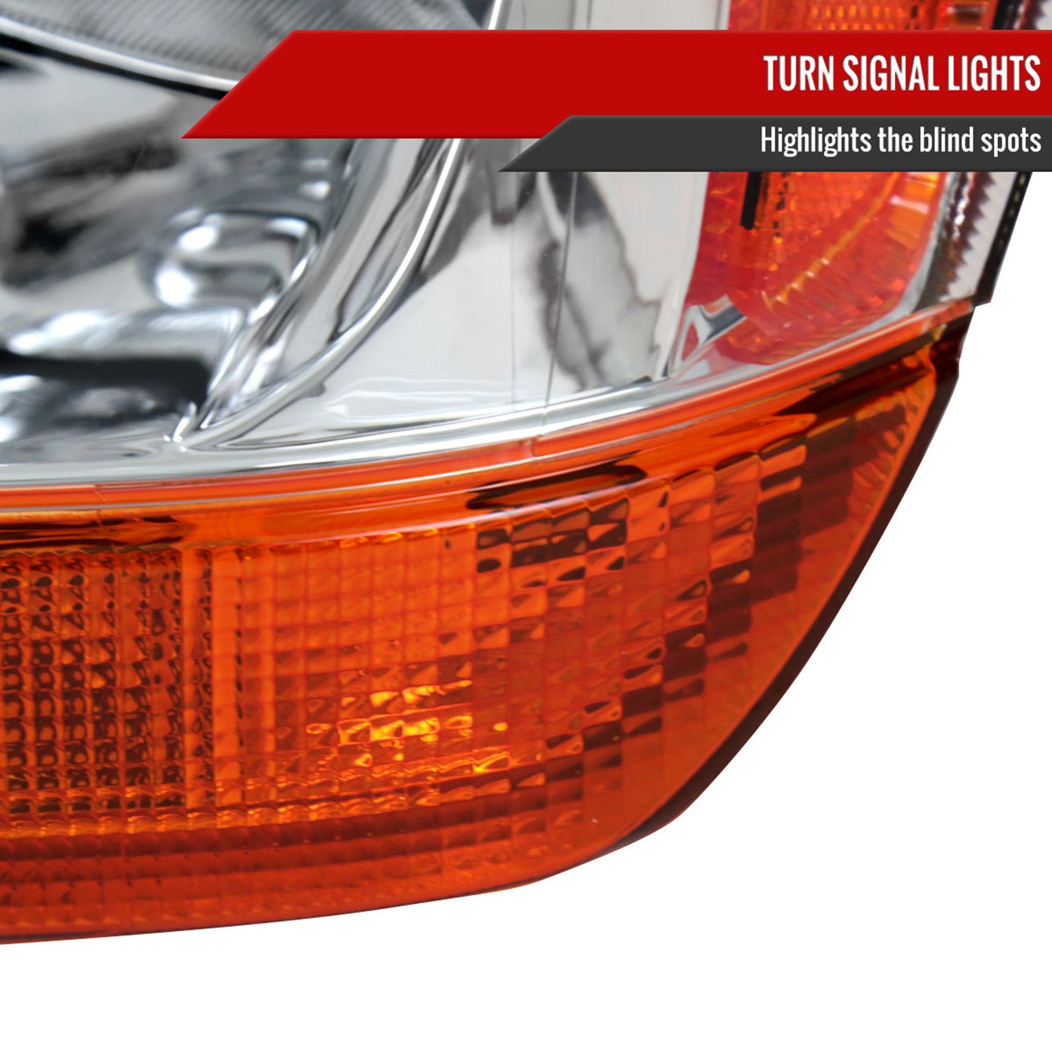 1999-2004 Jeep Grand Cherokee Factory Style Headlights Chrome/Clear Lens