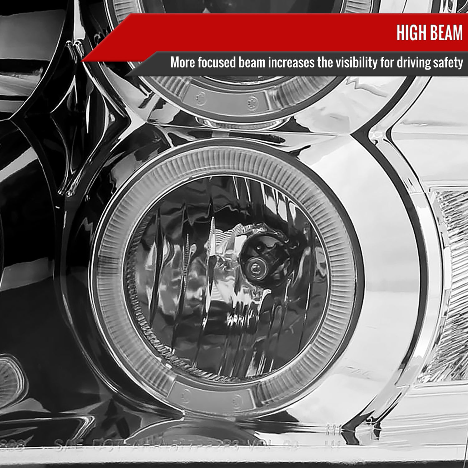 2009-2018 Dodge RAM 1500 / RAM 2500 3500 Dual Halo Headlights Chrome