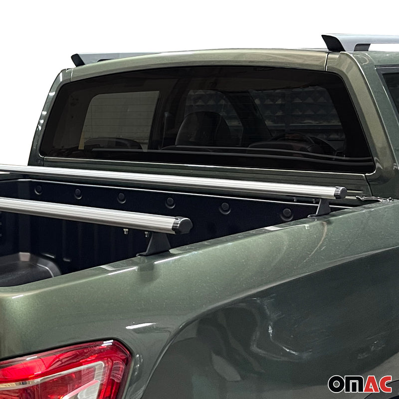 2022-2024 Ford Ranger II Trunk Bed Carrier Roof Rack Alu Gray 2 Pcs