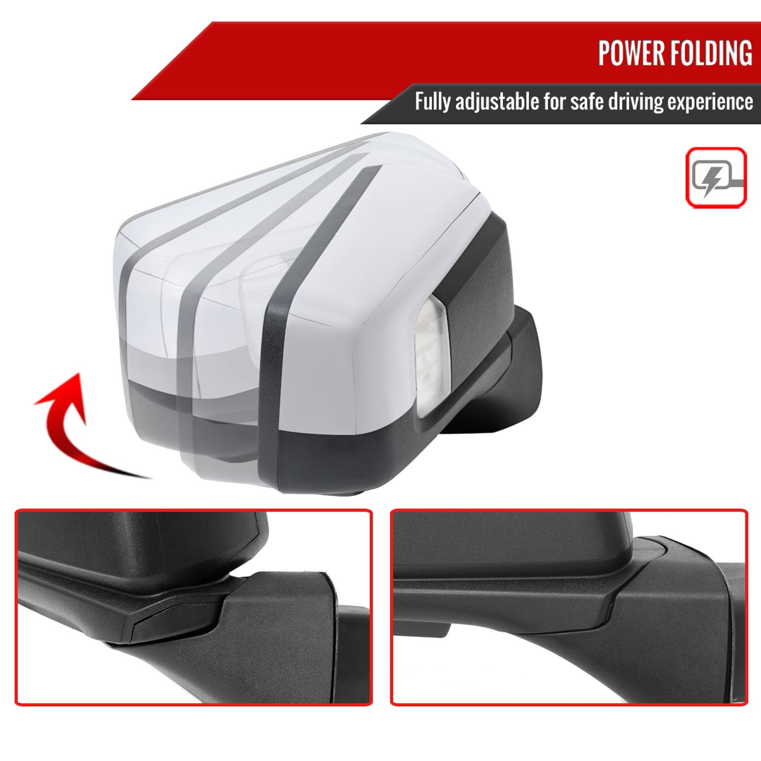 2019-2024 Chevy Silverado 1500 Chrome Auto-Fold Side Mirror Passenger Side