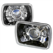 Universal 7"x6" H4 Projector Headlights Matte Black Housing/Clear Lens