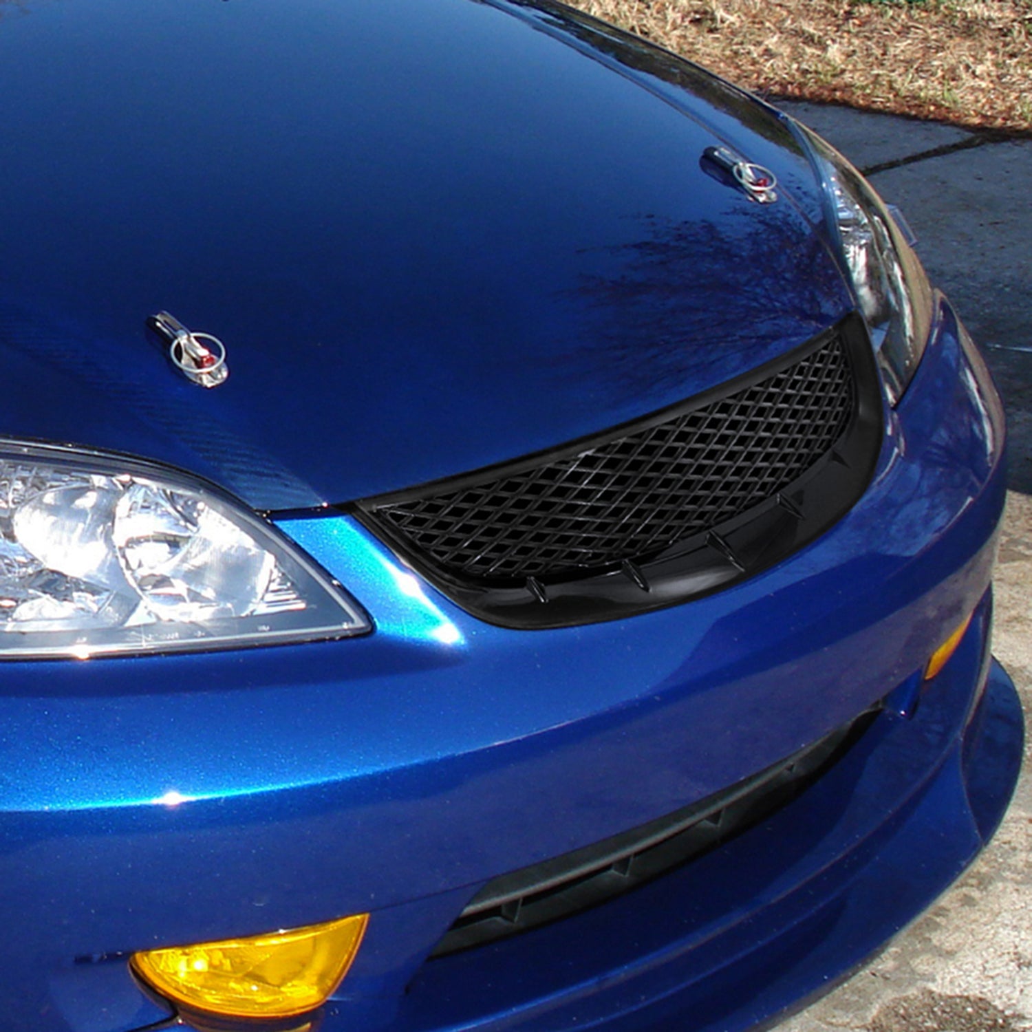 2004-2005 Honda Civic Coupe/Sedan TR Style Black ABS Mesh Grille
