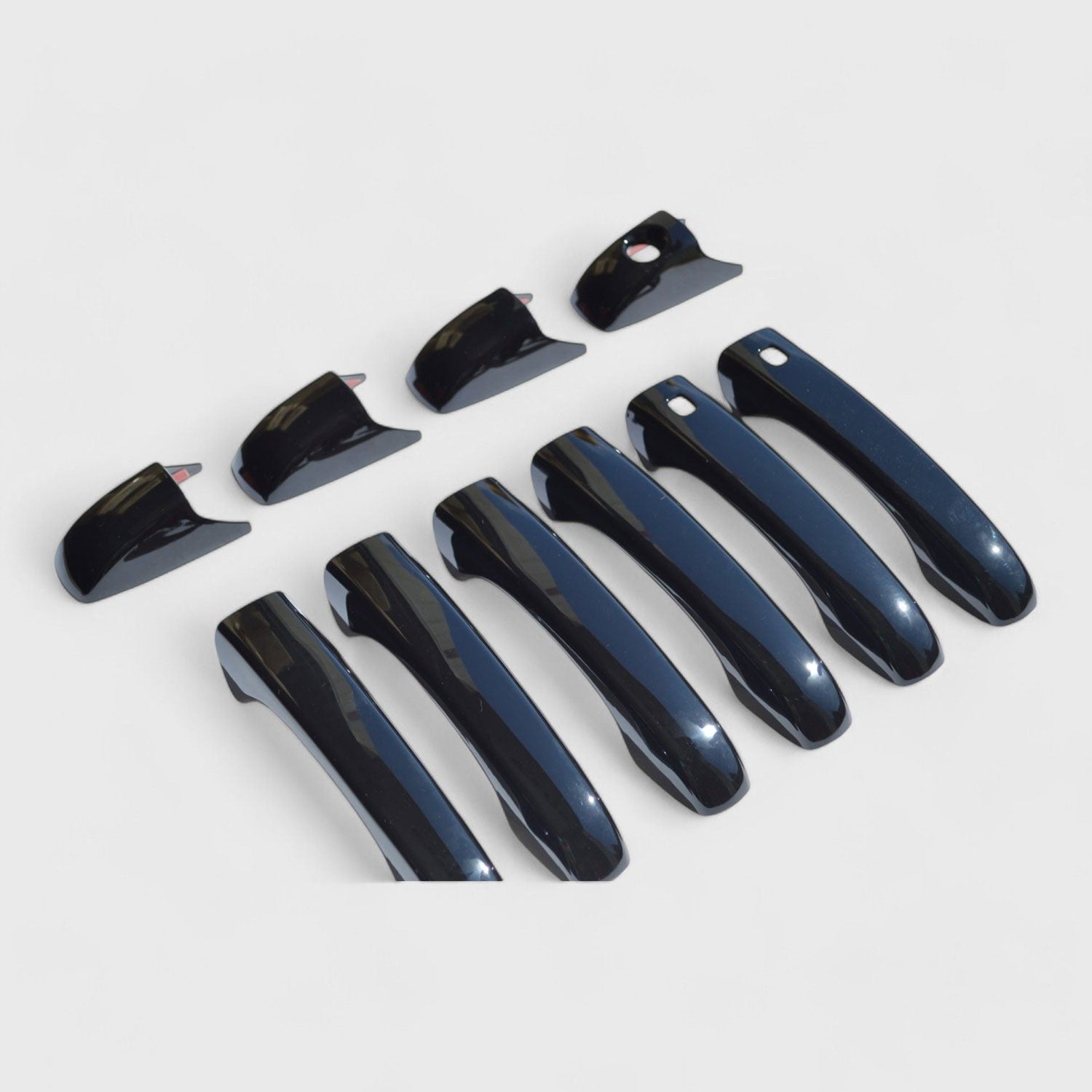 2009-2014 Volkswagen Routan Door Handle Cover Gloss Black 10Pcs ABS Plastic