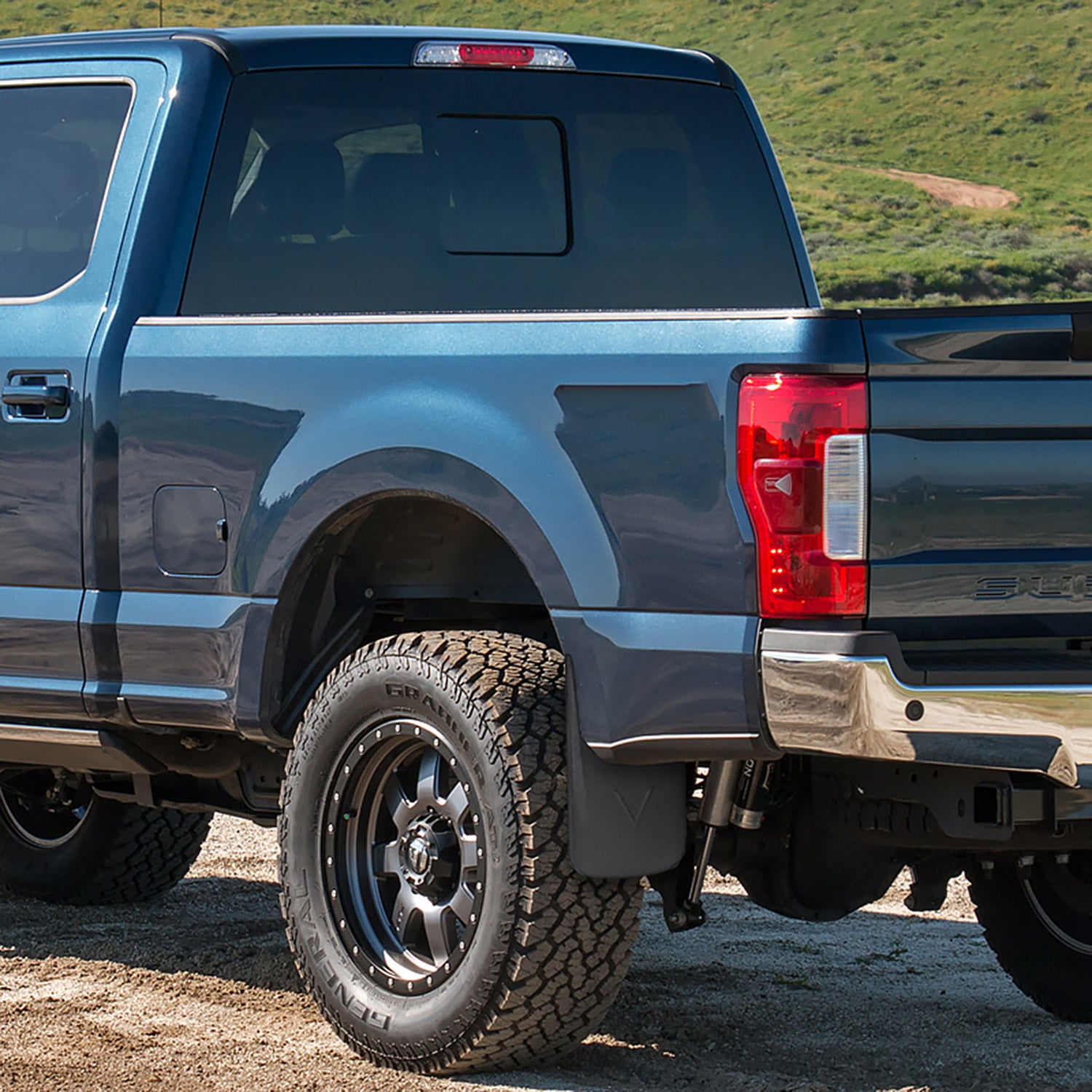 2017-2018 Ford F-250/F-350 Front & Rear Mud Flap Splash Guards w/out Wheel Lip