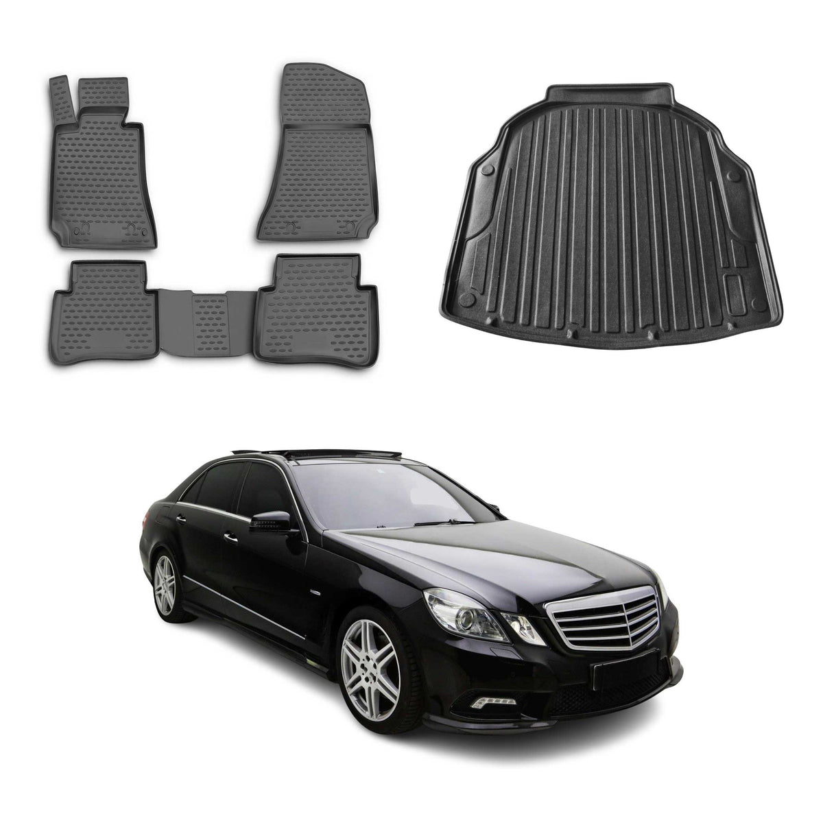 OMAC Floor Mats & Cargo Liners for Mercedes E Class W212 Sedan 2010-2016