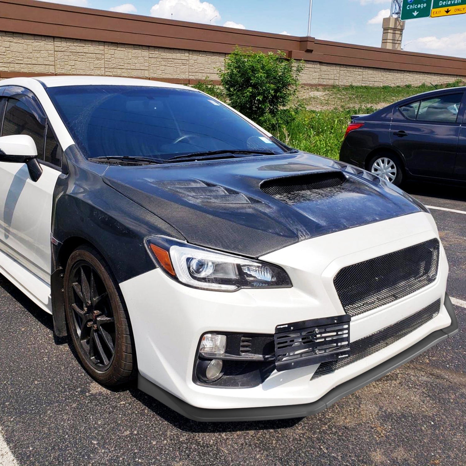 2018-2021 Subaru WRX/STI Matte Black 3Pcs Front Bumper Lip Splitter Kit