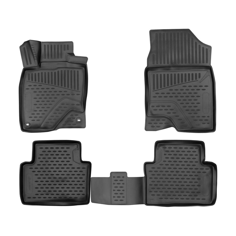 2016-2018 Honda Civic Sedan Floor Mats Liners Full Set All Weather Black