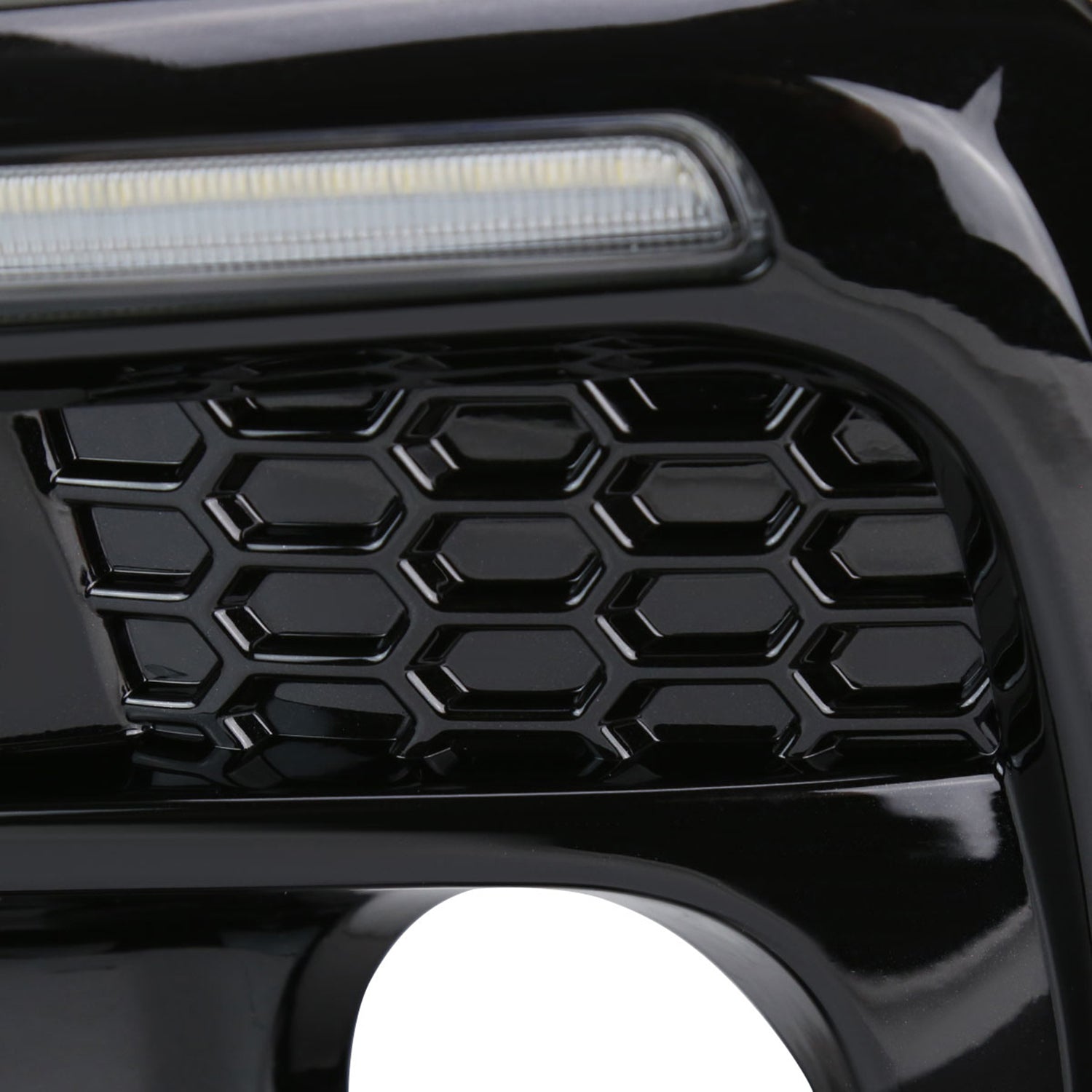 2018-2021 Subaru Impreza WRX STI LED Signal Fog Light Bezels Glossy Black