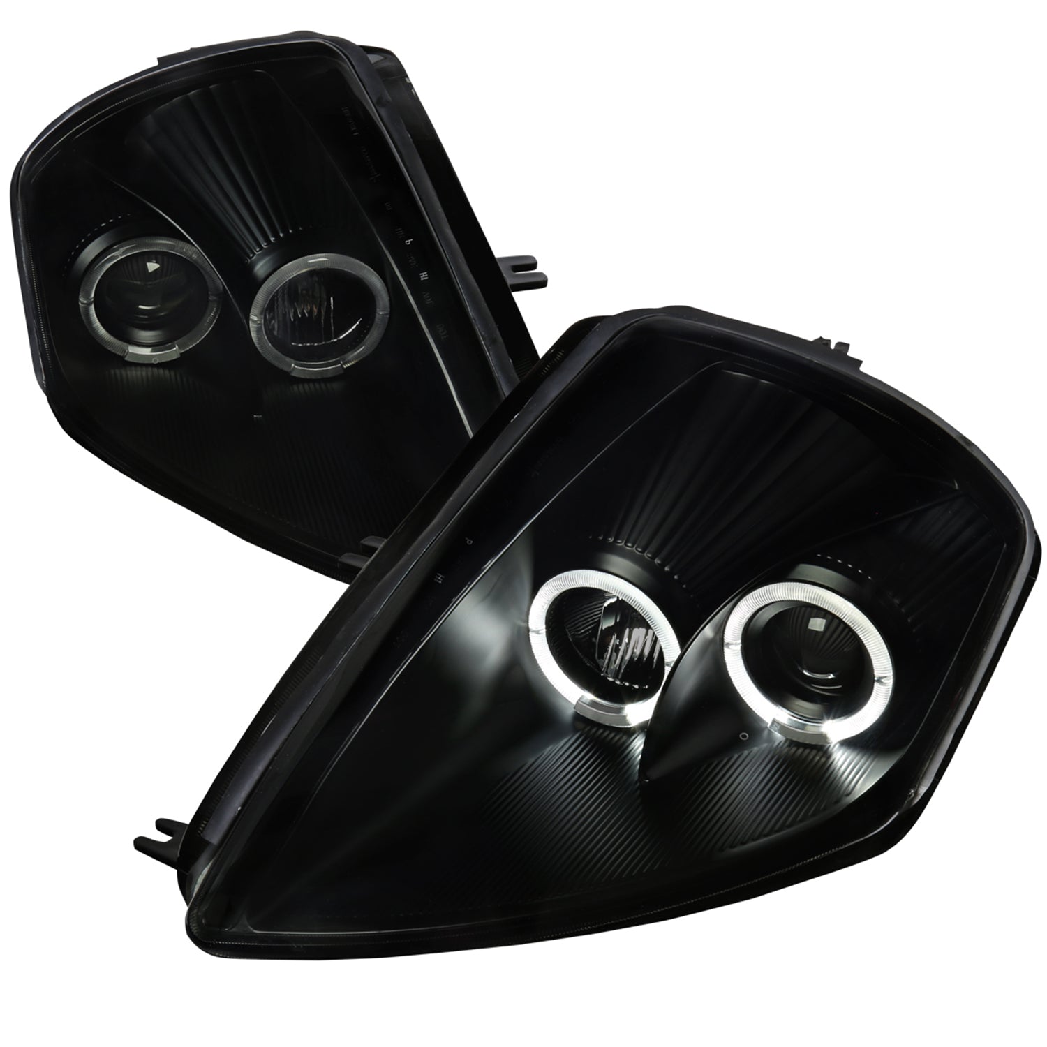 2000-2005 Mitsubishi Eclipse Dual Halo Projector Headlights Black/Smoke Lens
