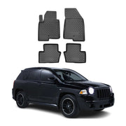 2007-2016 Jeep Compass Floor Mats Liners Full Set All Weather Black