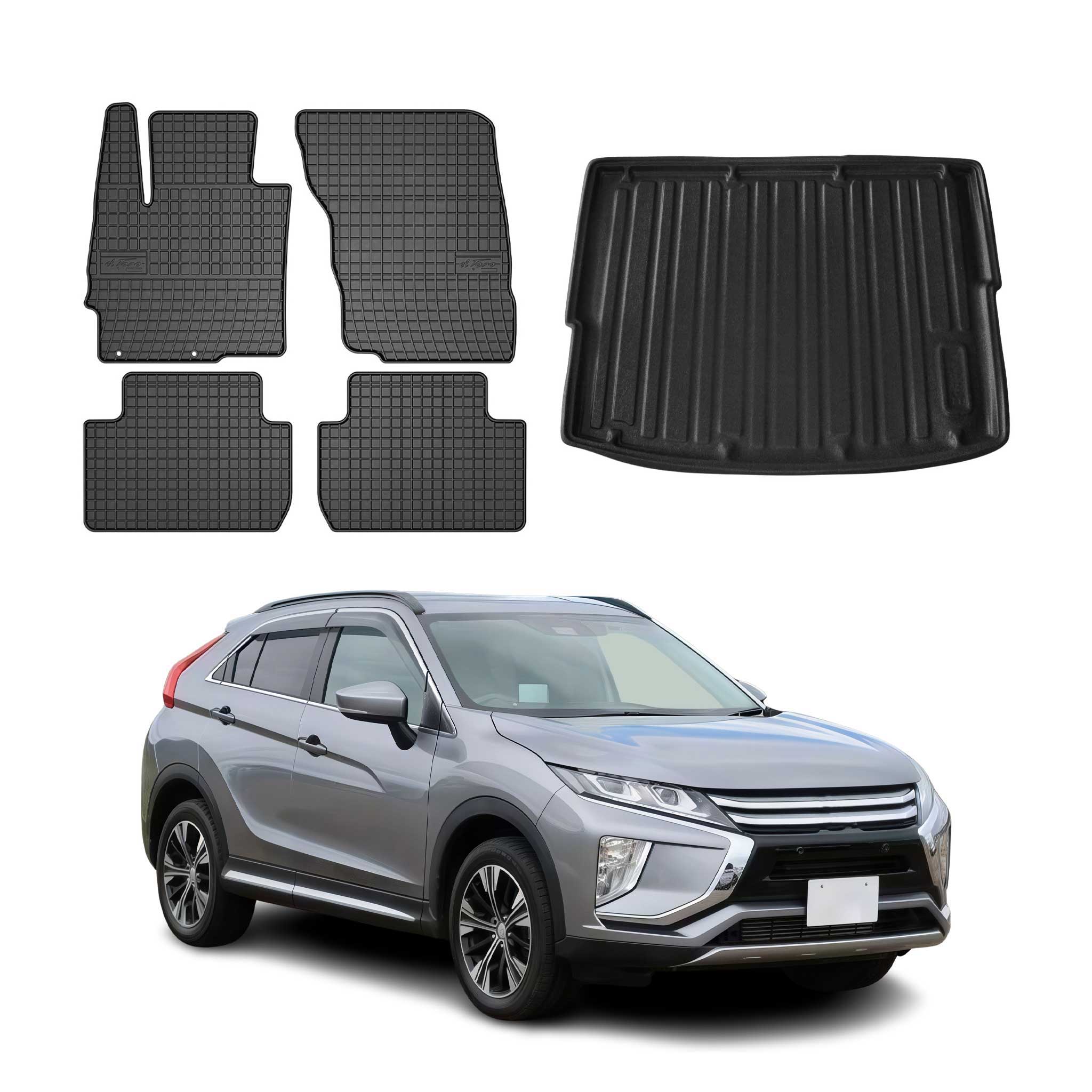 2018-2026 Mitsubishi Eclipse Cross Floor Mats & Cargo Liner Full Set All Weather Black