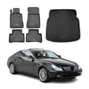 2008-2011 Mercedes CLS Class C219 Floor Mats & Cargo Liner Full Set All Weather Black