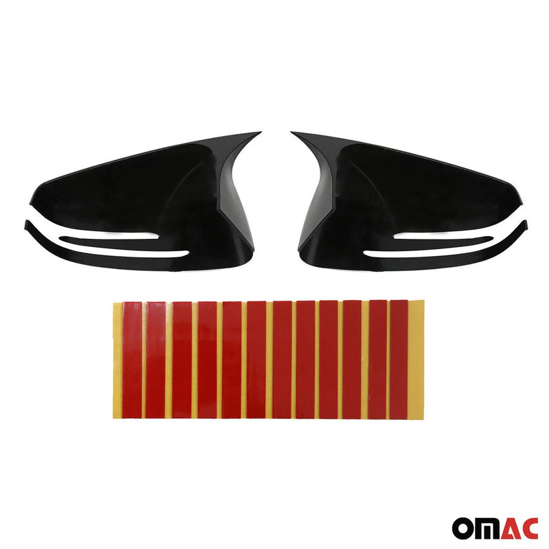 Mercedes W176 W246 C204 X204 X156 W212 Black Glossy Wing Mirror Cover Caps