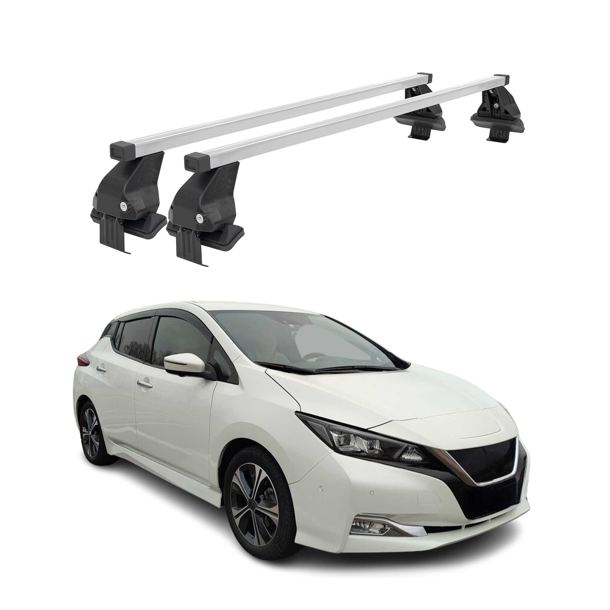 2018-2025 Nissan Leaf Roof Rack Cross Bars Silver