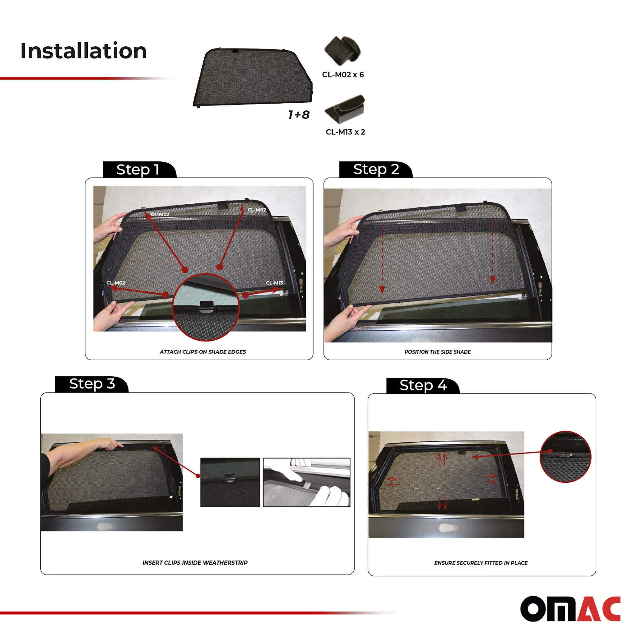 2017-2024 Audi A4 Allroad   Side Rear Window Curtain Mesh Black 2Pcs